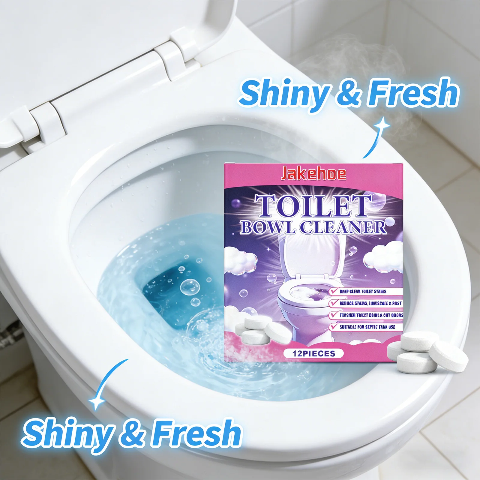 

Toilet Cleaning Effervescent Tablets Remove Yellow Urine Stain Reduce Odors Long-Lasting Freshness Household Foam Toilet Cleaner