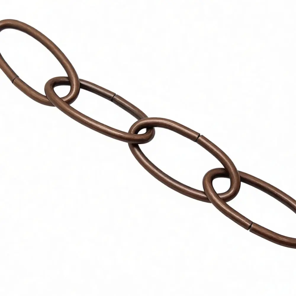 Bronze Pendant Light Chain Hanging Accessory Vintage Iron Link For Antique Industrial Chandelier Decorative Parts