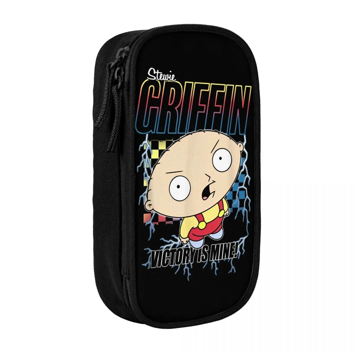 

Families Guys Stewie Griffin Victory Is Mine Pencil Case Pen Holder Bag Large Storage Students School Cosmetic Pencilcases