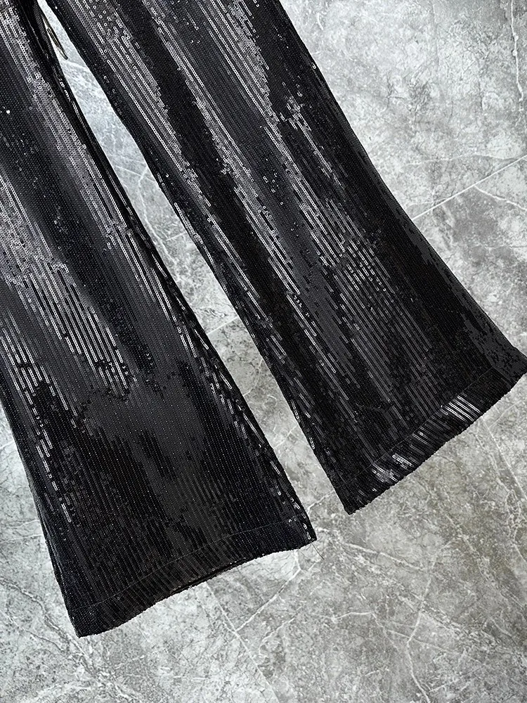 أوين ساك الرجال جرس قيعان السراويل البضائع Sweatpants عارضة الخريف الصليب الأسود مصمم LuxurLong السراويل