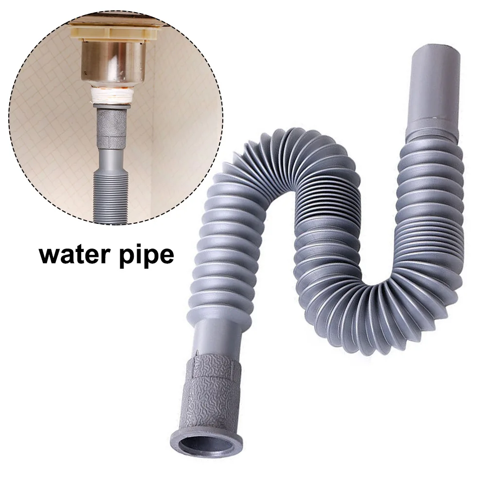 

Drain Hose Hose Pipe PP + PVC 1Pcs Accessories Kitchen Strainer Water Drain 80cm Basin Bathroom Extension Home