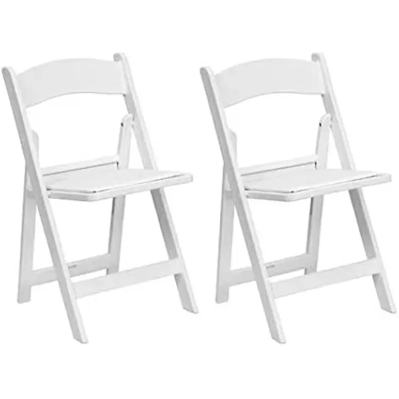 Outdoor Garden White Resin Folding Chairs Padded Folding Resin Chair for Wedding Party Events Balcony Furniture كراسي حديقة