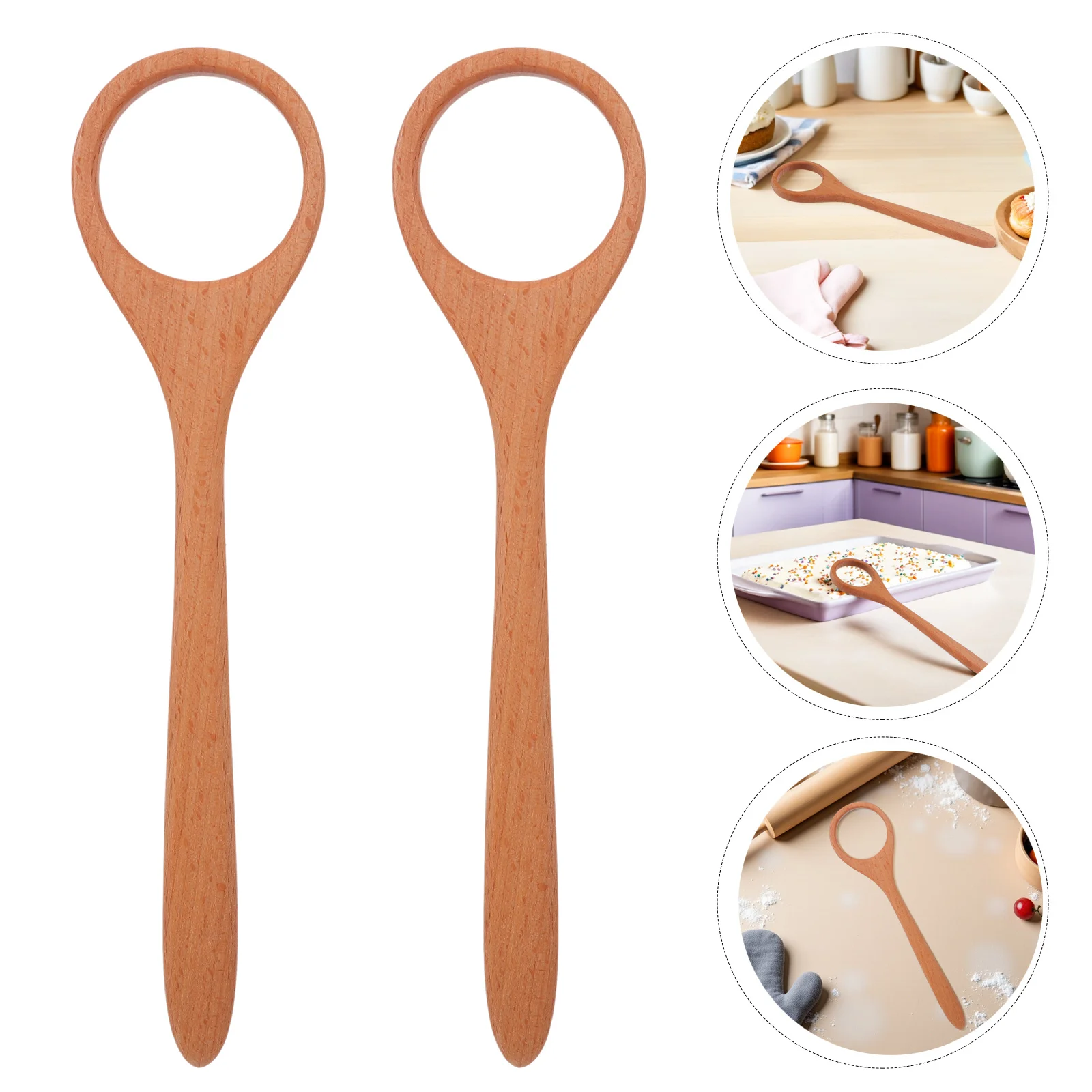 

2Pcs Wooden Danish Dough Whisks Beechwood Flat Dough Hook Mixer for Sourdough Bread Pizza Pastry Cake Batter Baking Tool