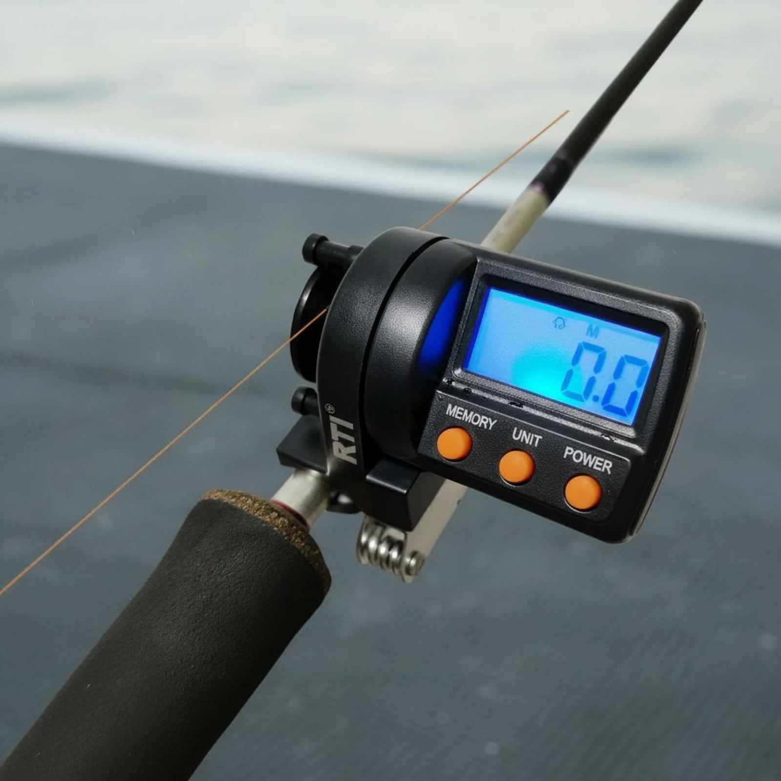 fishing-line-length-counter-memory-function-electronic-line-counter-outdoor-gear-unit-switch-silicone-padding-for-trolling