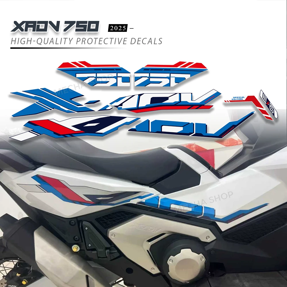 Motorcycle Fairing Sticker Decal Kit Protection Glossy Silver Sticker For X ADV 750 XADV750 2025 2026