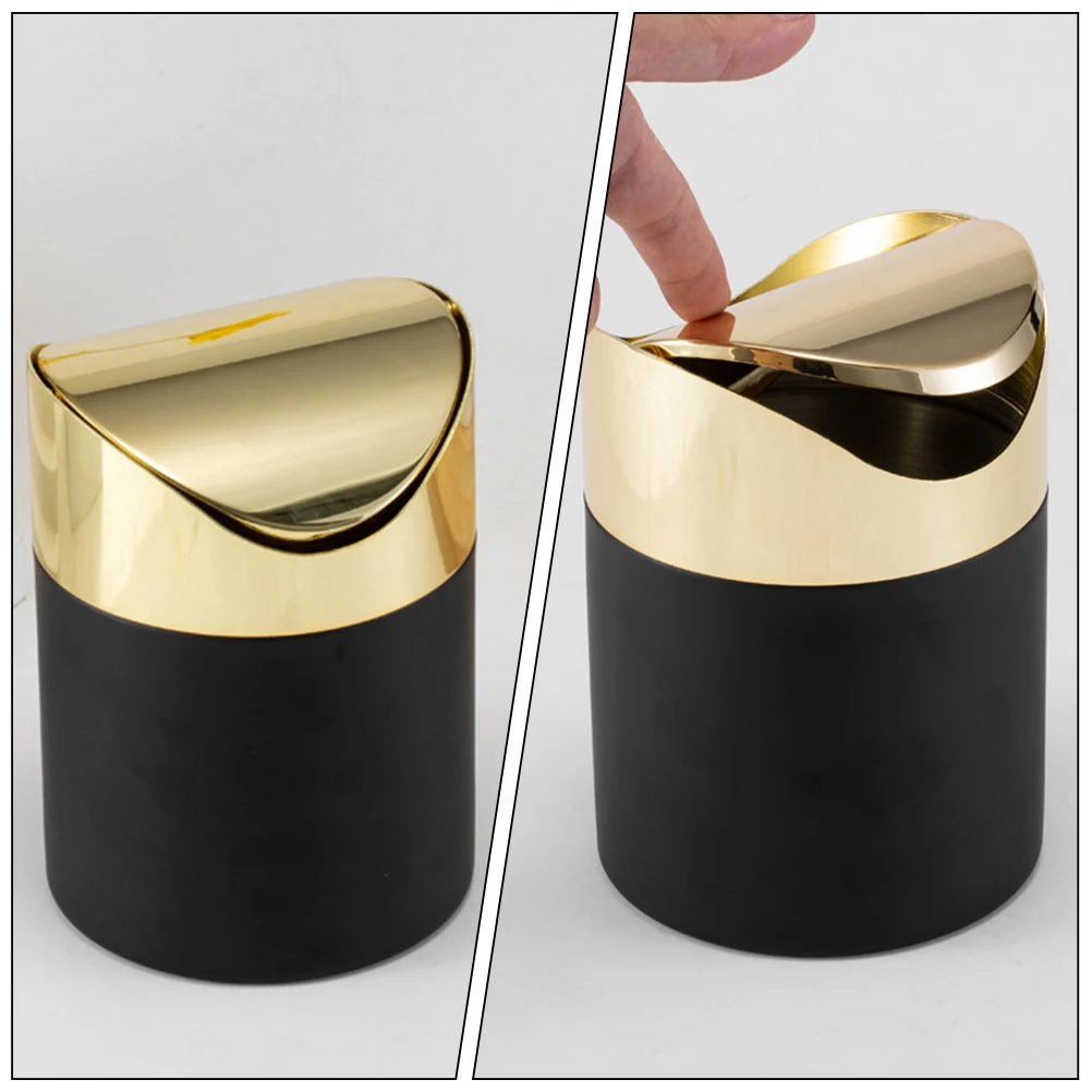 

Stainless Steel Trash Can Mini Desk Countertop Office Bin Small for Cans Desktop Garbage