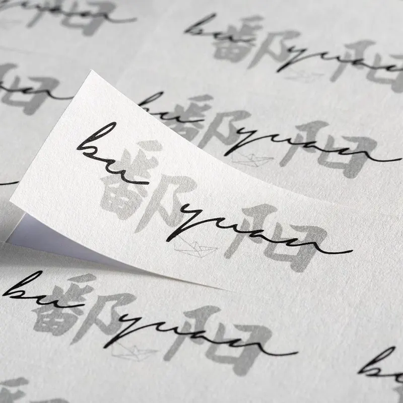 1-500pcs Embossed Stickers Textured Paper Self For Flower Shop Packing Sticker Wedding Birthday Gift Stickers