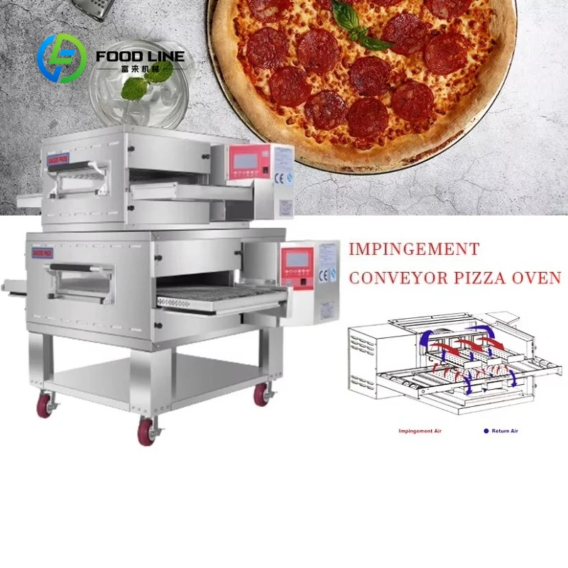 High Efficiency Customized Pizza Tunnel Conveyor Oven 450 Degree Max Temp Stone Bulk Production Commercial For Sales