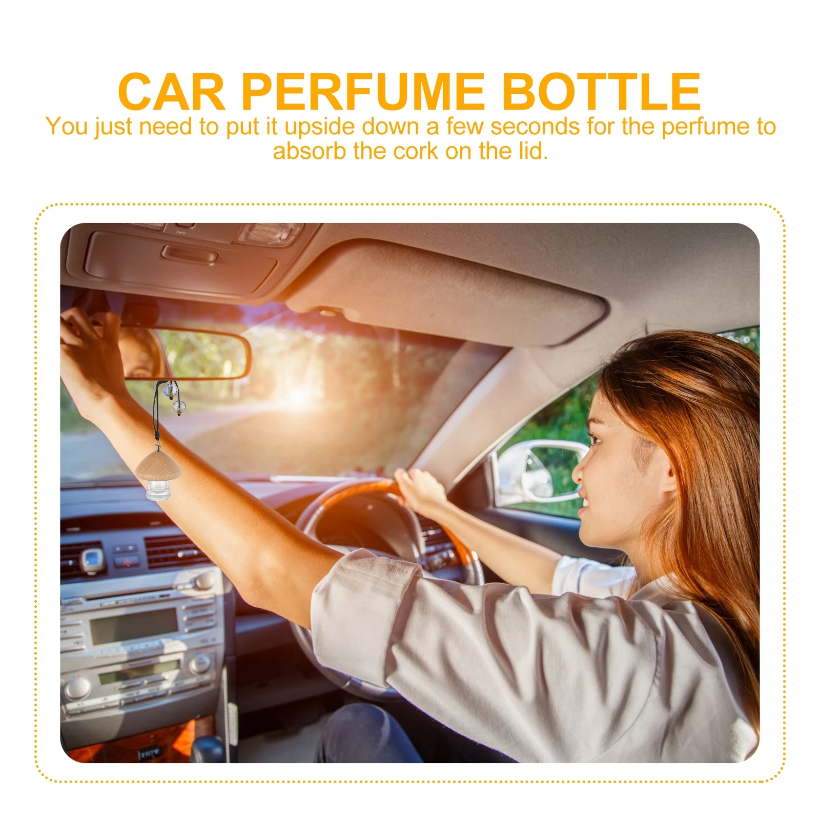 

5Ml Car Perfume Hanging Bottle Mini Design for Rear View Mirror Air Freshener Aromatherapy Decor in Vehicle Office Bedroom