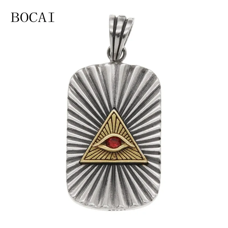 

BOCAI New, S925 Silver, Pharaoh, Pyramid, Eye Of Horus, Pendant, Tide, Personality, Men And Women