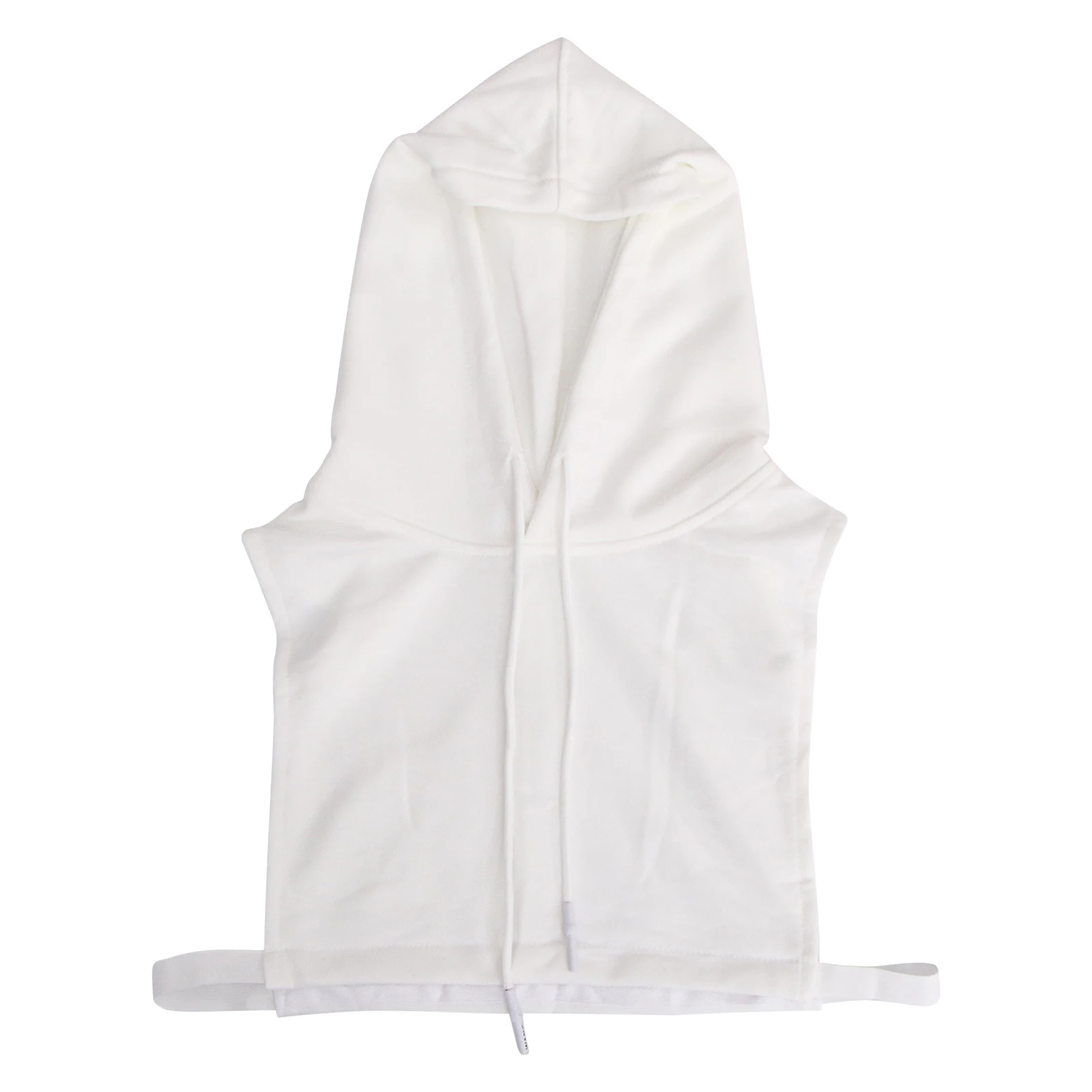 

Fake Collar With Hat Detachable Hoodie Vest Unisex White Cotton Accessory Stylish Fashionable Sweater False Collar Jewelry Pin