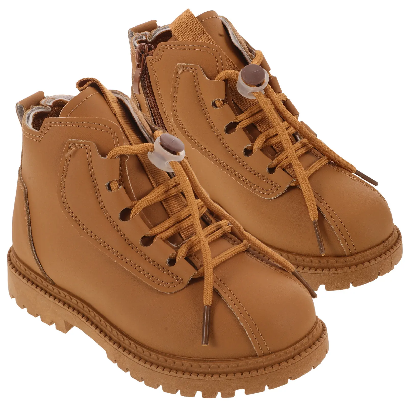 

1 Pair Kids PU Boots Stylish Korean Inspired Casual Ankle Boots Boys Girls Non Slip Synthetic Children Shoes