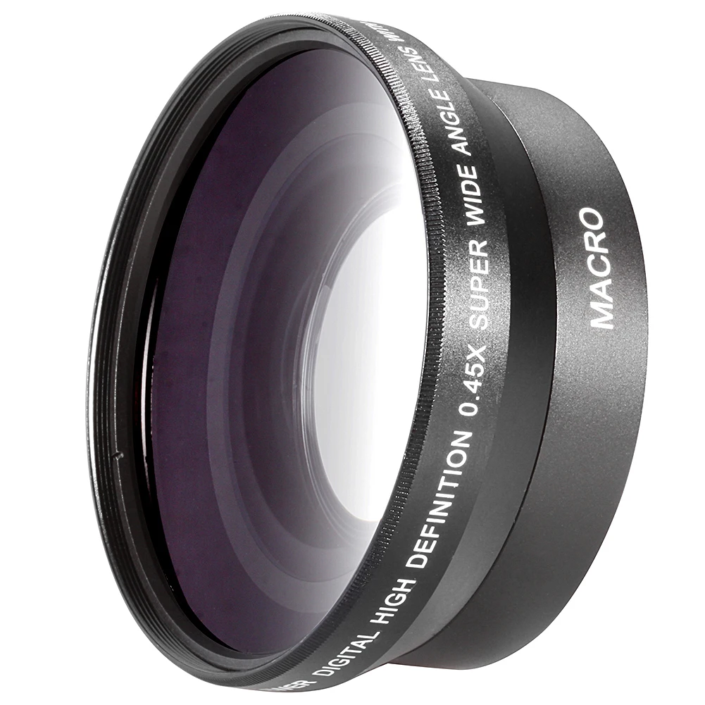 For Sony HDR-XR520 VHDR-CX7 HDR-SR5 Nikon Canon Pentax Olympus DSLR Camera 62mm 0.43X Wide Angle Macro Conversion Lens