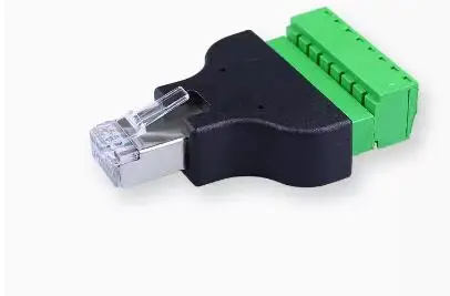 RJ45 محول طرفي لولبي ، موصل ذكر إلى أنثى ، فاصل 8 دبوس ، CCTV ، DVR ، ملحقات CCTV ، جودة عالية ، 1