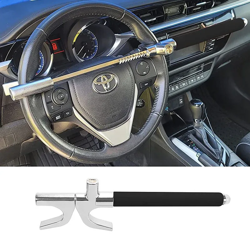 

XMM-14 Anti-theft Car Steering Wheel Lock U-shaped Universal Security Lock For Vans Cars Retractable High Safety Locks