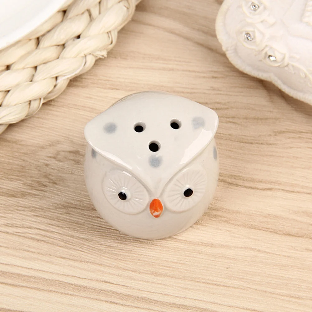 

4Pcs Ceramic Seasoning Pot Owl Style Spice Jars Set Kitchen Storage Box Salt Pepper Containers Ceramic Seasoning Pot