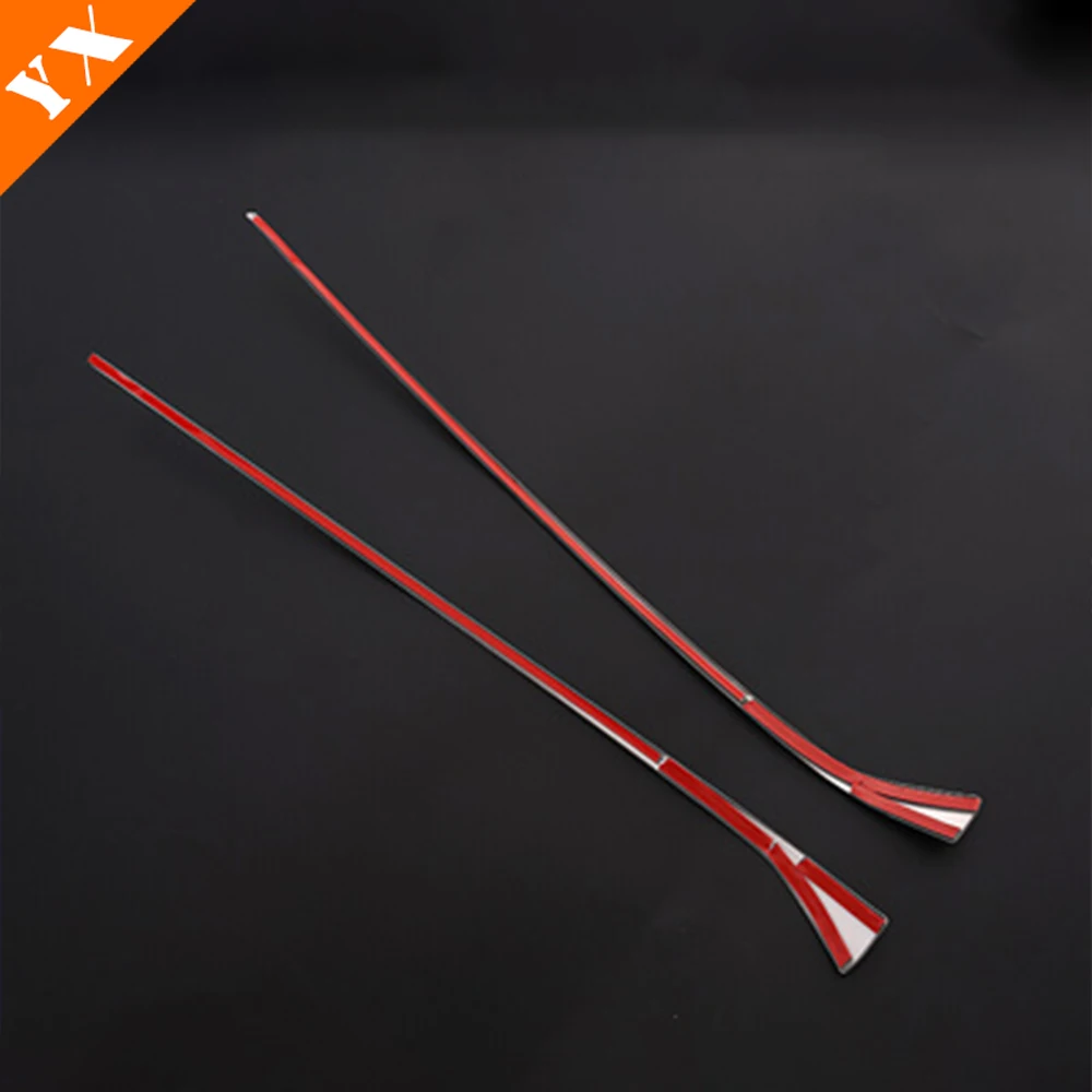 Stainless Car Front Rear Fog Light Lamp Trim Rear Brake Light Sticker Cover Accessories Garnish For Xpeng X peng P 7 2020-2023