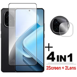 4in1 For iQOO Z9 Turbo Glass For Vivo iQOO Z9 Turbo Tempered Glass 2.5D Full Cover Screen Protector For iQOO Z9 Turbo Lens Film