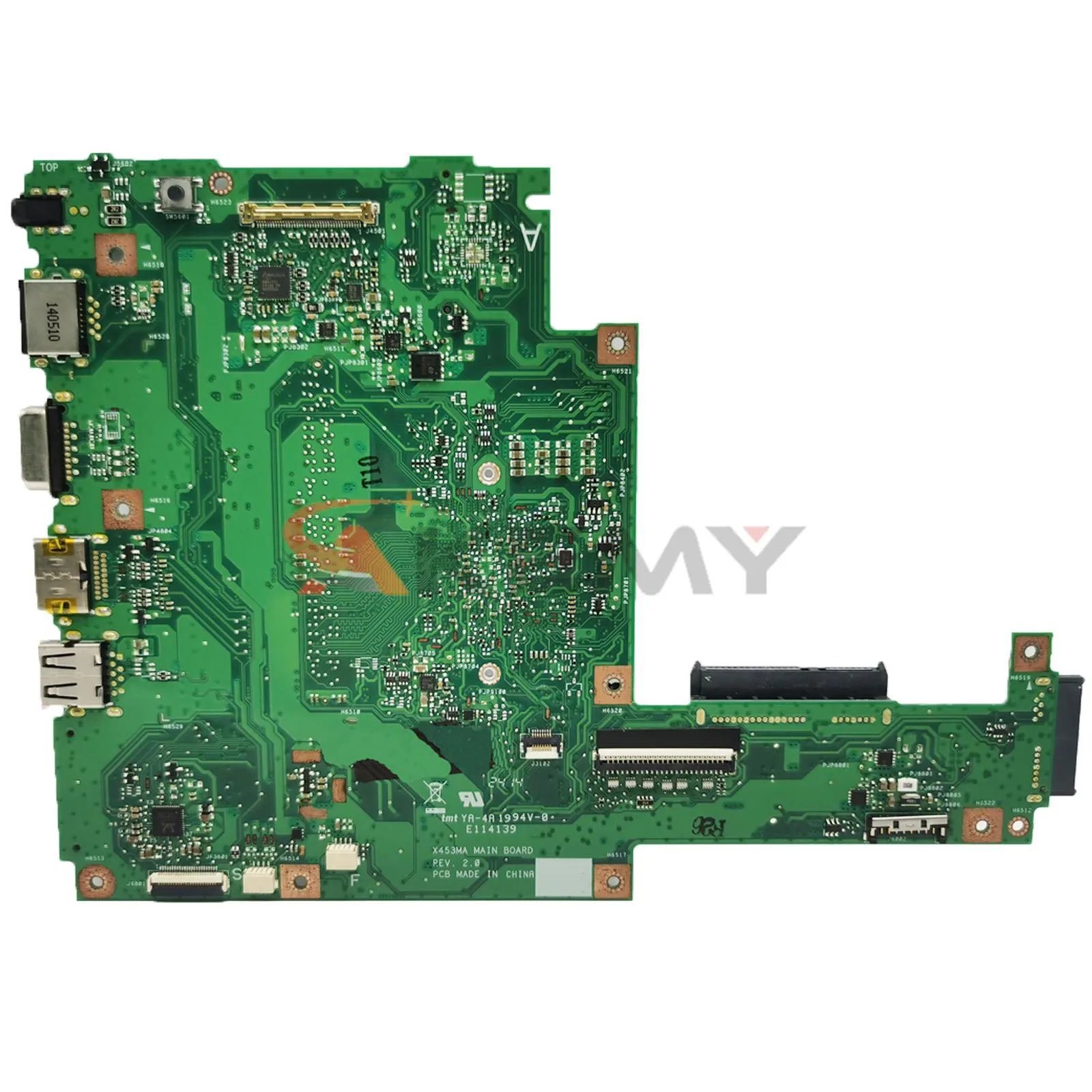 X453MA Laptop Motherboard For ASUS X453MA X453M F453MA P453MA Notebook Mainboard N2830 N2840 N3530 N3540 CPU