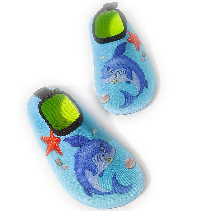 Kids Cartoon Beach Barefoot Quick-Dry Wading Aqua Shoes Boys Soft Diving Socks Beach Yoga Socks Wading Bathroom Shoes 20-32#