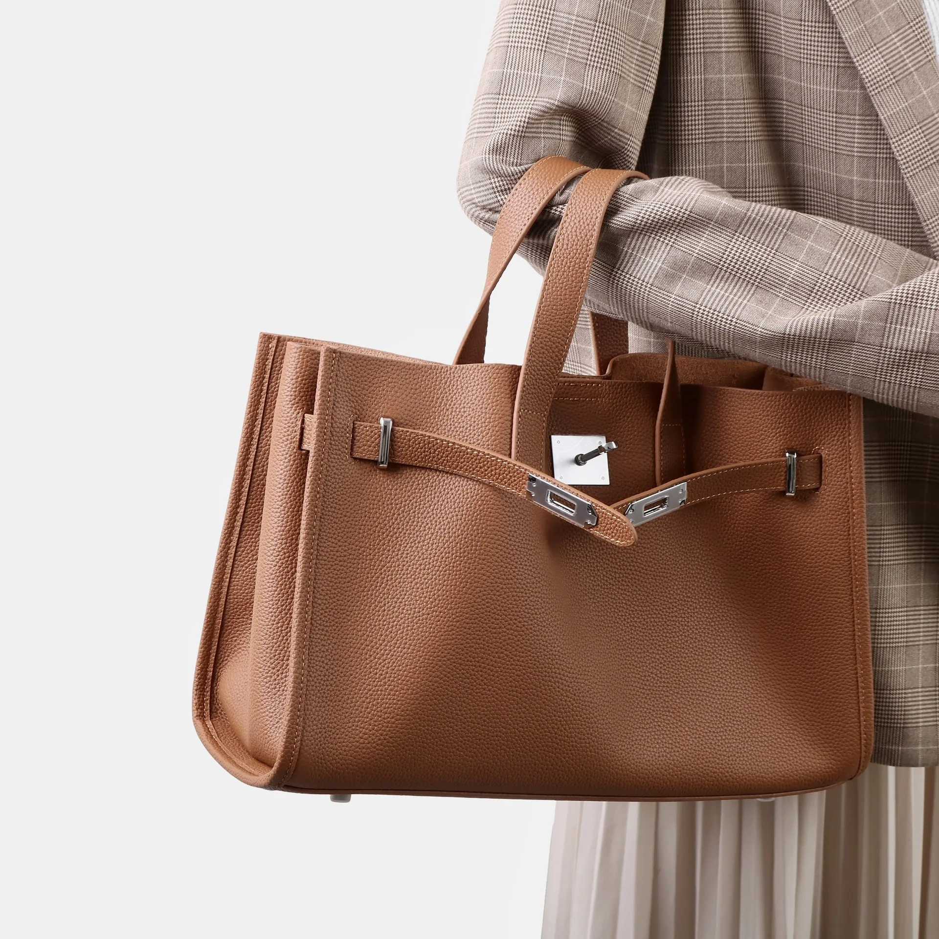 

Commuter Large Leather Handbag Tote Bag Leather Commuter Shoulder Bag Laptop Bag Comfortable