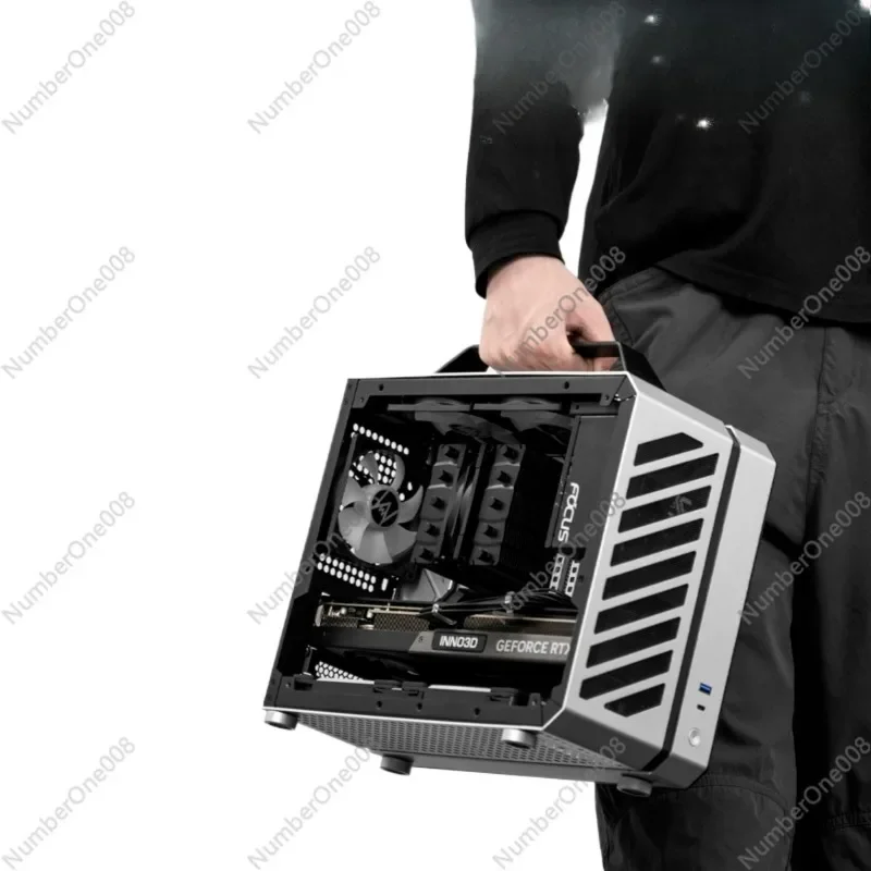 

C26 Sonic Portable Portable Side Transparent ITXMATX Desktop Computer Pure White Water Cooled Mini Chassis