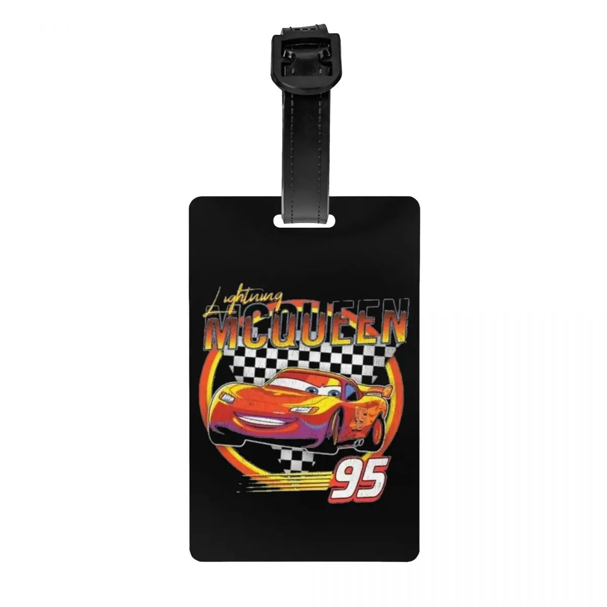 

Lightning McQueen 95 Cartoon Luggage Tag for Travel Bag Suitcase Privacy Cover Name ID Card