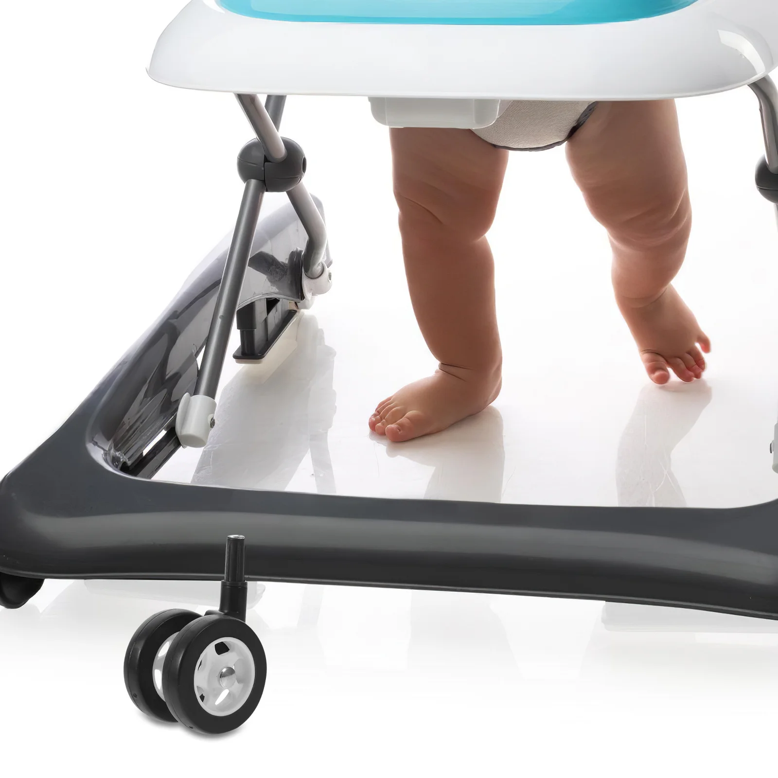 4pcs Baby Walker Replacement Wheels Black Universal Detachable Casters For Toddler Learning Chair Pram Stroller