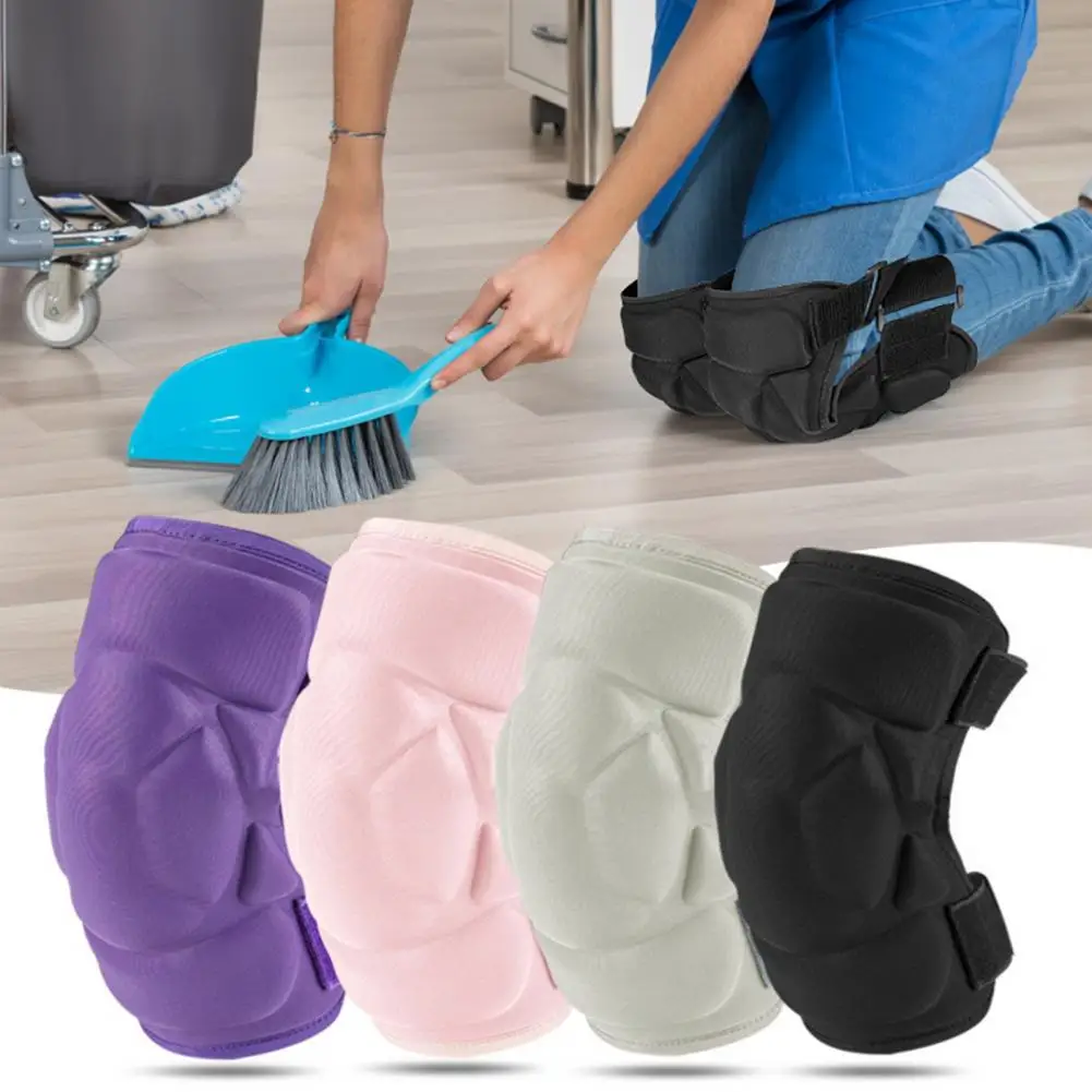 Knee Pads with Adjustable Fastener Tape Adjustable Knee Pads for Freedom of Movement Thick Sponge Knee Pad for Men for Football
