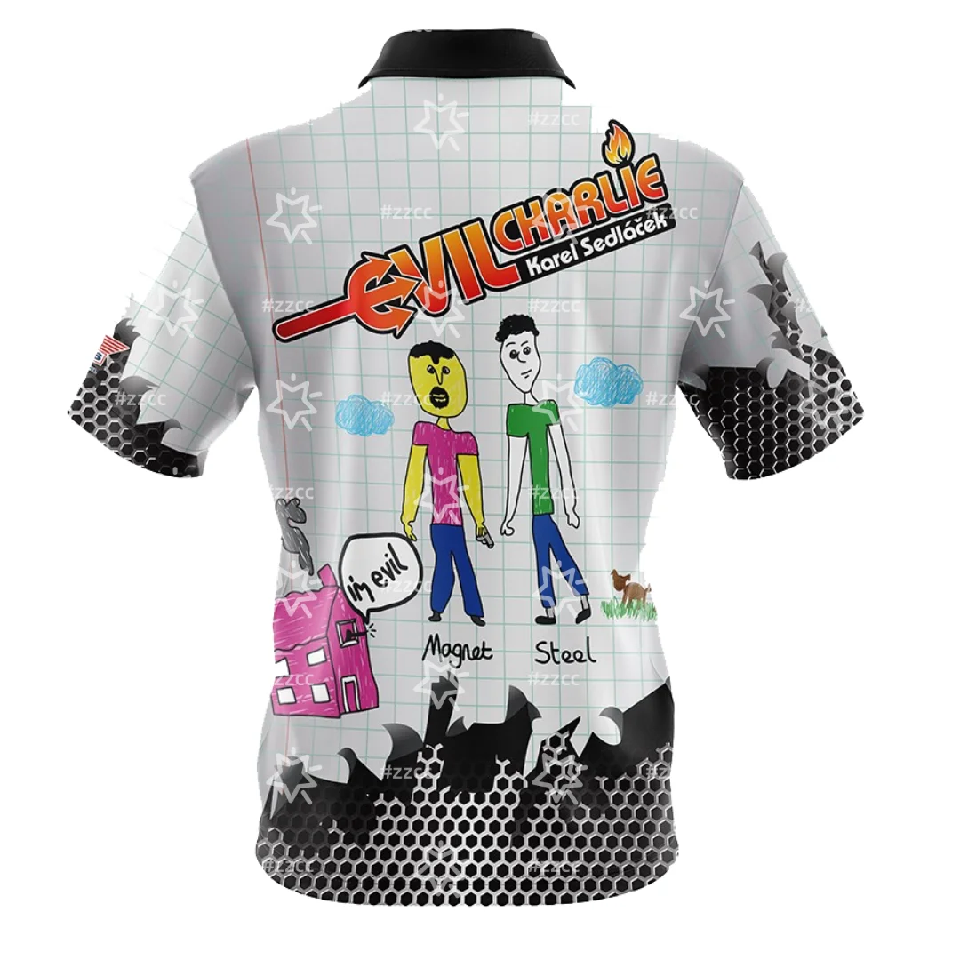 Ricky Evans Signed Replica Shirt Dart enthusiast jersey Dart Polo Shirt Sports Dry Quickly Men's T-Shirt Kid's Clothing Tee