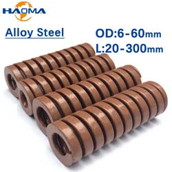 1Pc Brown Mould Die Spring Alloy steel Spiral Stamping Compression Springs Extremely Heavy Load Outer Diameter 6-50mm