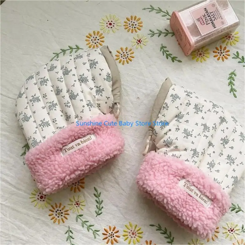 Guantes infantiles multiusos C5AF, manguitos manillar a prueba viento para niños con estampado dibujos animados