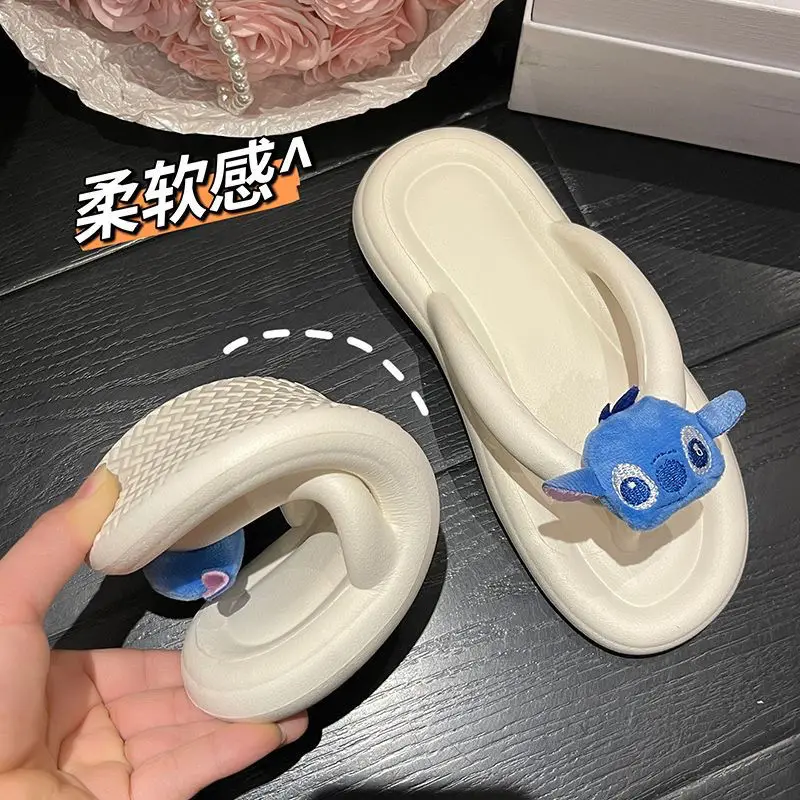 Kawaii Disney Stitch infradito nuove pantofole estive dei cartoni animati Eva con suola spessa possono essere indossate all\'esterno scarpe da