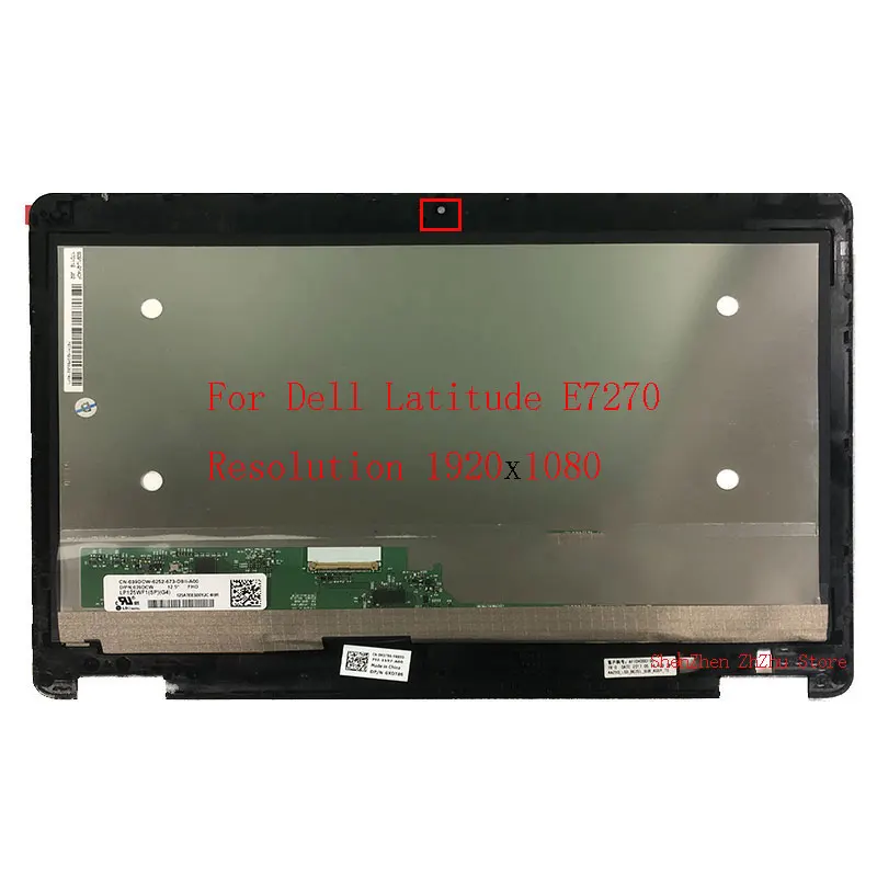 Imagem -03 - para Dell Latitude E7270 E7250 Lcd Touch Screen Digitalizador Substituição Assembly Xdt86 1920x1080 Fhd 12.5