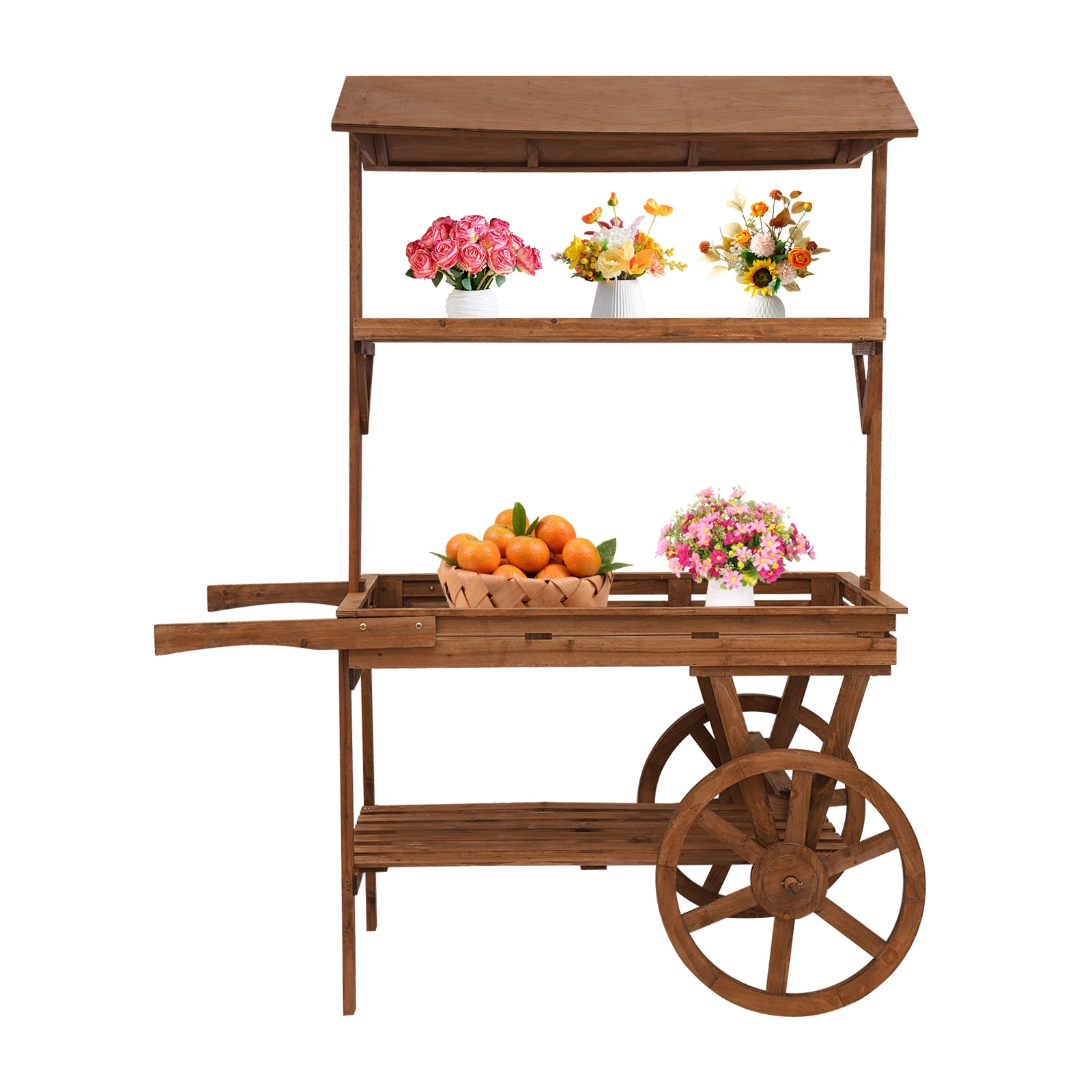 Rolling Cart, Retro Rolling Cart, Display Rack
