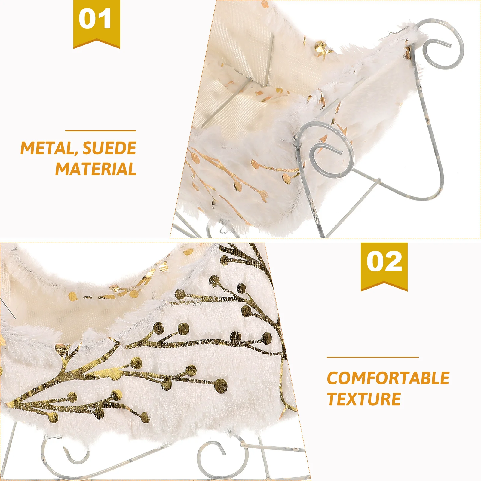 

Outdoor Christmas Decorations Sleigh Decorative Festive Ornament Holiday Delicate Adornment White