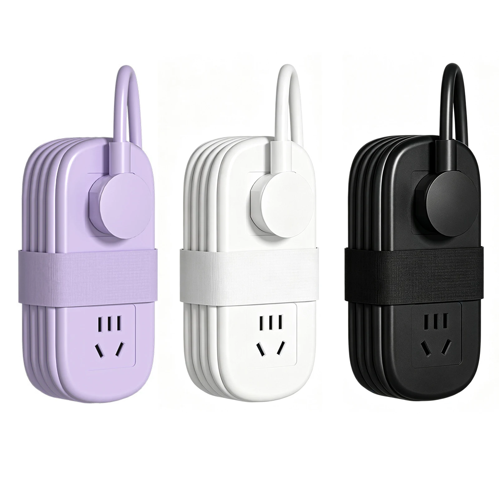 Flame-Retardant PC Portable Multi-Outlet Power Strip Universal Electrical Power Strip Fast Charging Station for Home/Travel