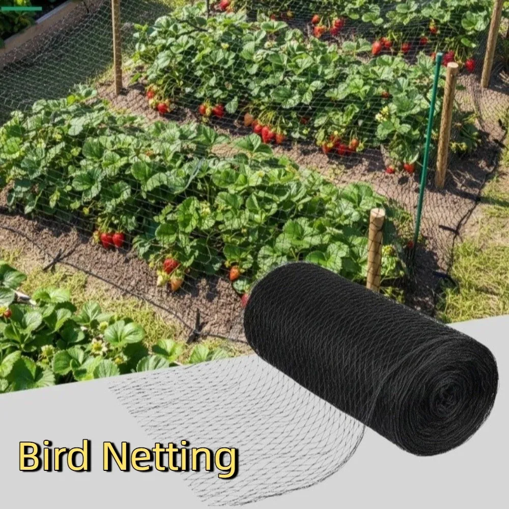 

Anti Bird Garden Netting Mesh Reusable Heavy Duty Pond Fencing Mesh Black PE Material Plant Netting Vegetable Protection