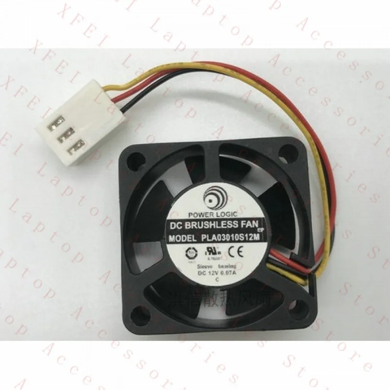 F لمنطق الطاقة PLA03010S12M 3010 12V 0.07A 30mm سرعة مروحة تبريد هادئة 3pin #1