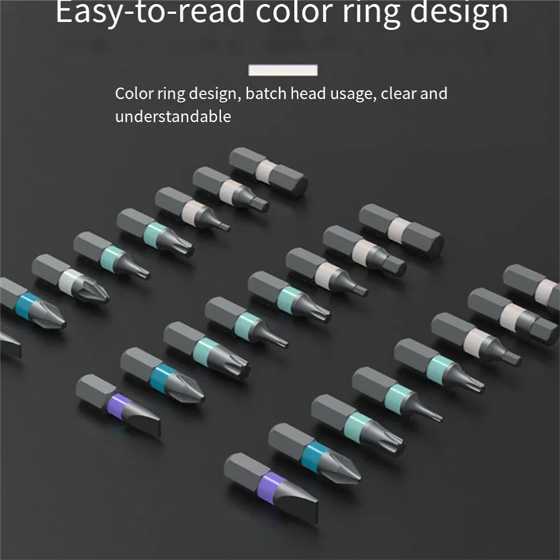 24 In 1 Rotating Screwdriver Set Multi Bits Magnetic Mini Repair Tool Repair Tool With Detachable Handle-ABGL