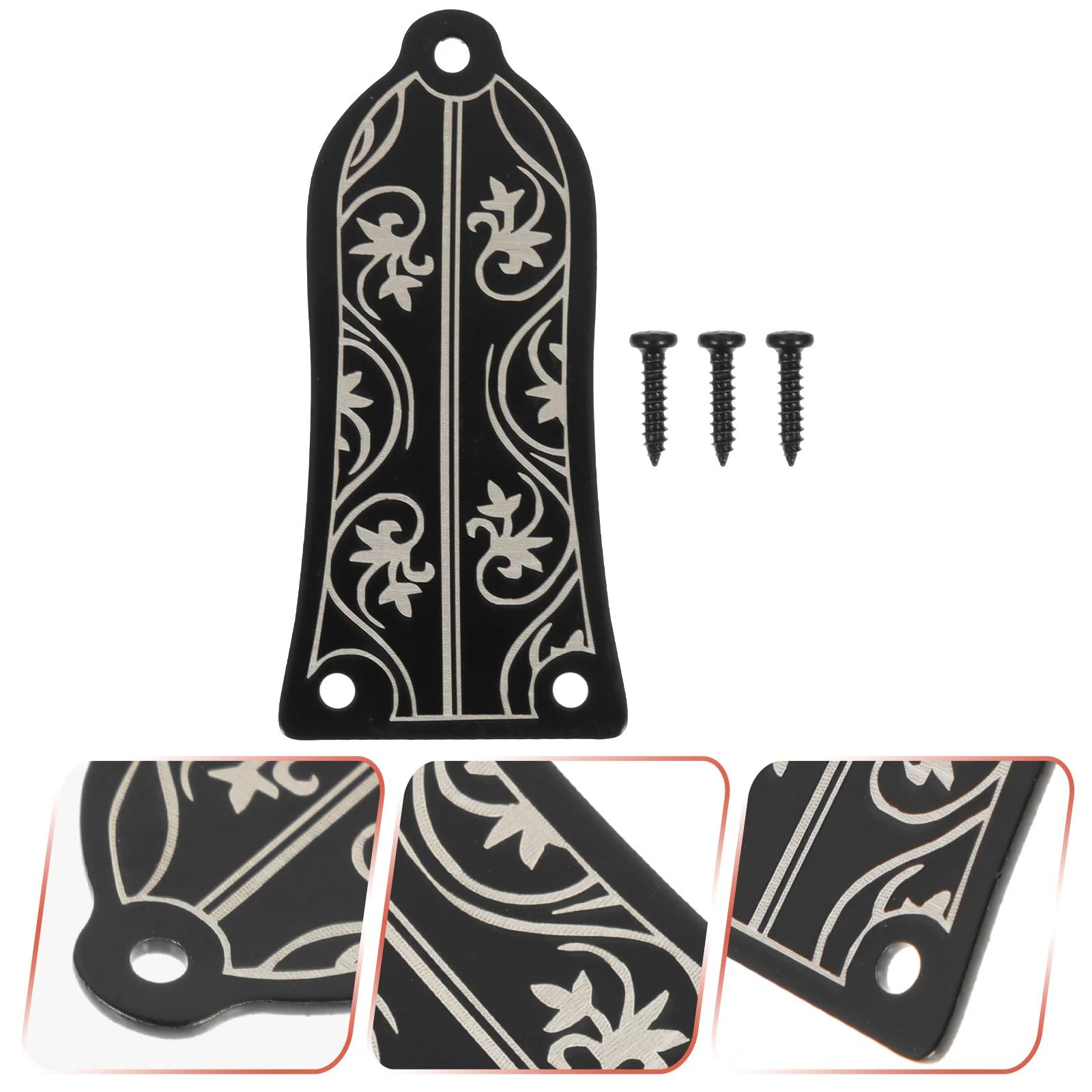 

Core Cover Guitar Supplies Replacement Covers for Truss Rod Accessories Bass Protect Black Metal