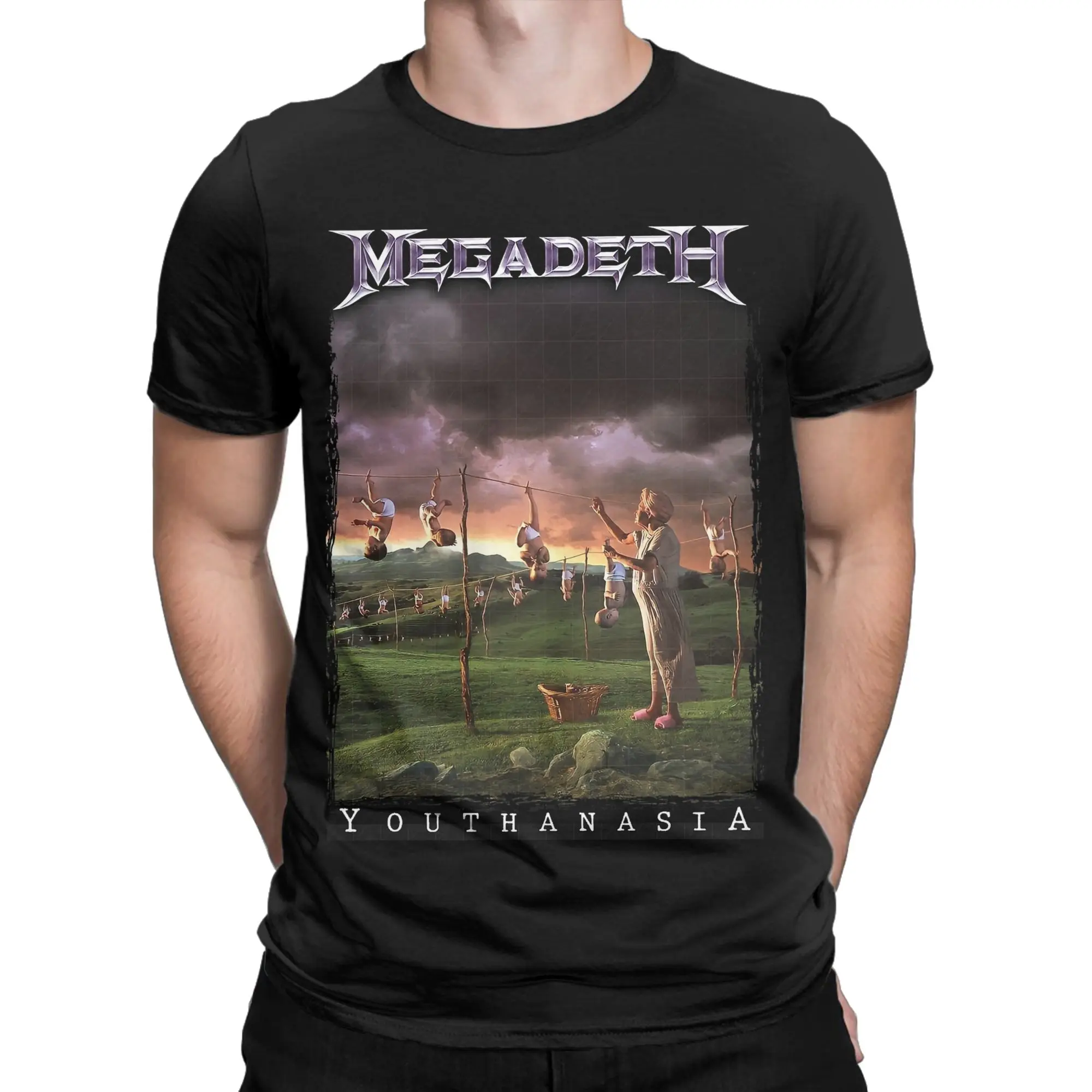 MegaRock City Megadeths T-Shirt Men  Funny 100% Cotton Tees Round Neck Short Sleeve T Shirt Summer Tops