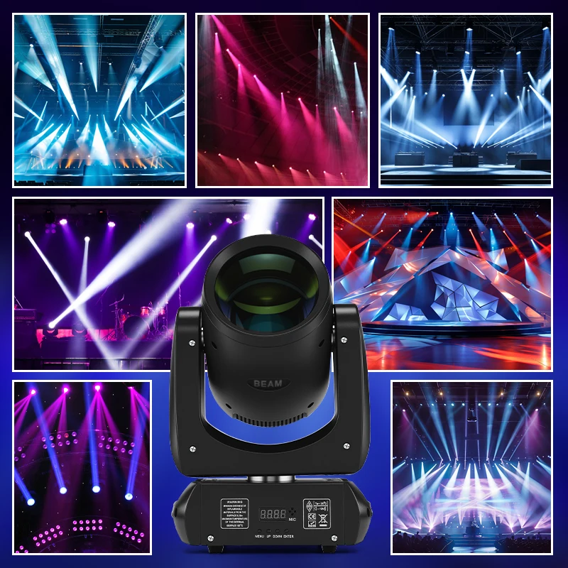 

Mingjie LED 160W Beam Light DMX RGB Colorful 12 Strobe Lights Flashing Stage Lighting Decorations For Club DJ KTV Indoor Party