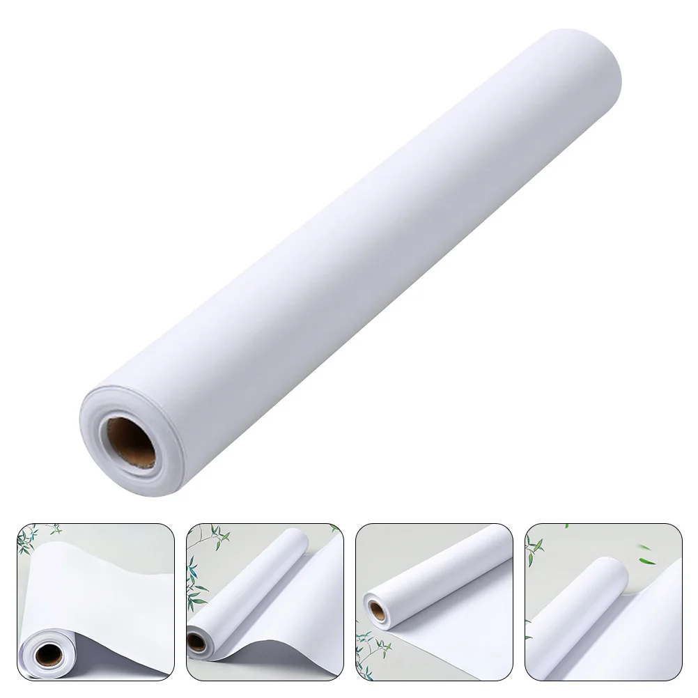 

1 Roll White Drawing Roll For Kids Art Painting Graffiti Sketching Wrapping Diy Scrawl Paper Sturdy Blank Paper Rolls Creative