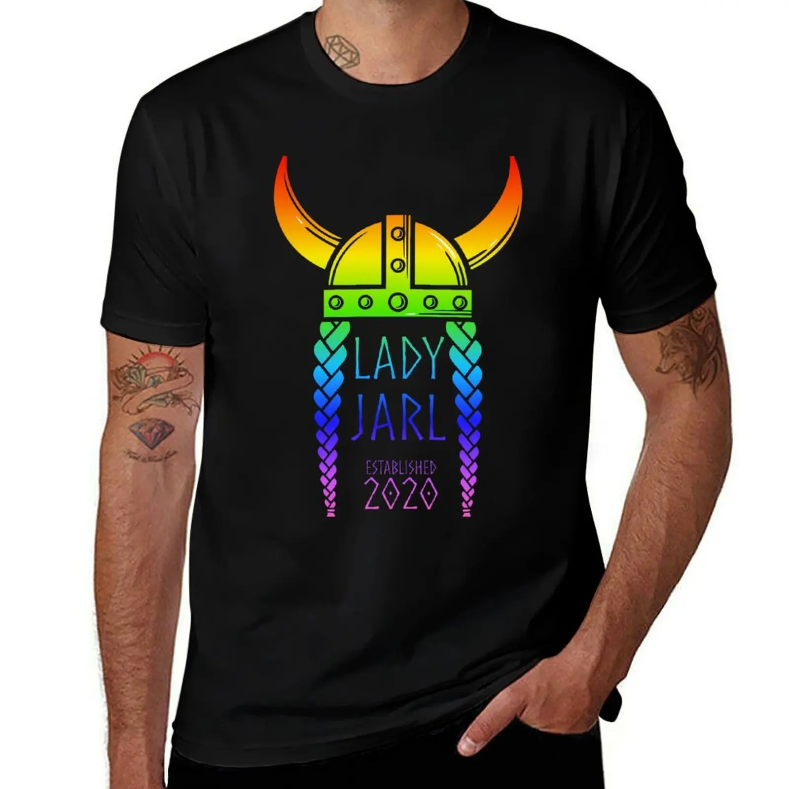 

Lady Jarl- Rainbow T-Shirt t shirts for man pack white t shirts for man cotton funny mens graphic t shirts T-Shirt