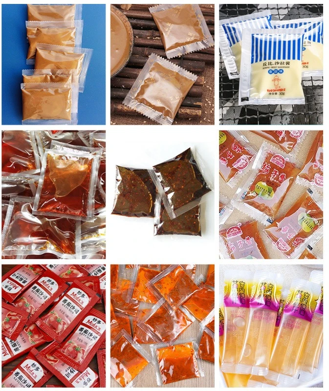 New Pneumatic Vertical Paste Machine Sauce Machine Tomato Sauce Sweet and Hot Sauce Packaging Machine Honey Salad