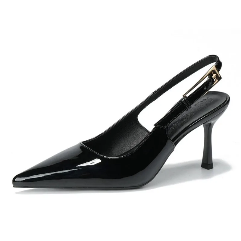 

8 Cm Height Womens High Heels Luxury Handmade Patent Leather 2026 Autumn Elegant Fashion Ladies Wedding Office Pumps Shoes Woman
