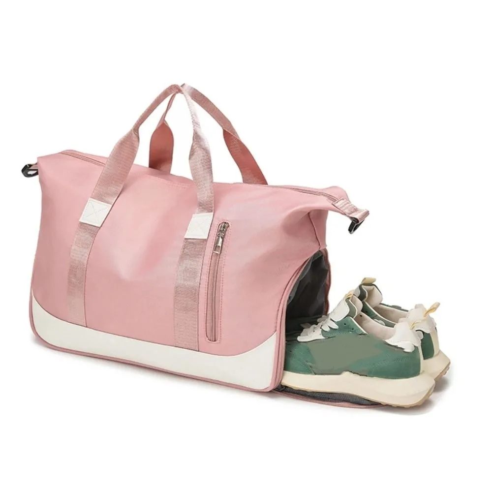 

Solid Color Nylon Yoga Training Bag Multifunctional Waterproof Sports Fitness Bag Portable Large Capacity Travel Tote Bag Unisex