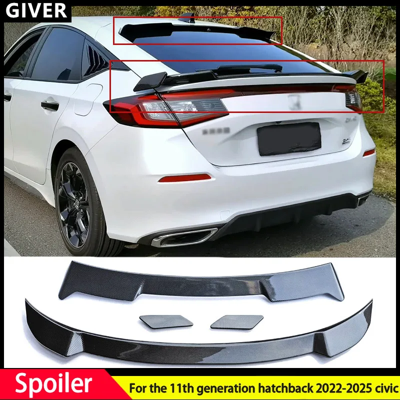 

For 2022-2025 Civic the 11th generation hatchback Sports Spoiler Wing Style Rear Trunk Exterior Parts Auto Car top Accessories
