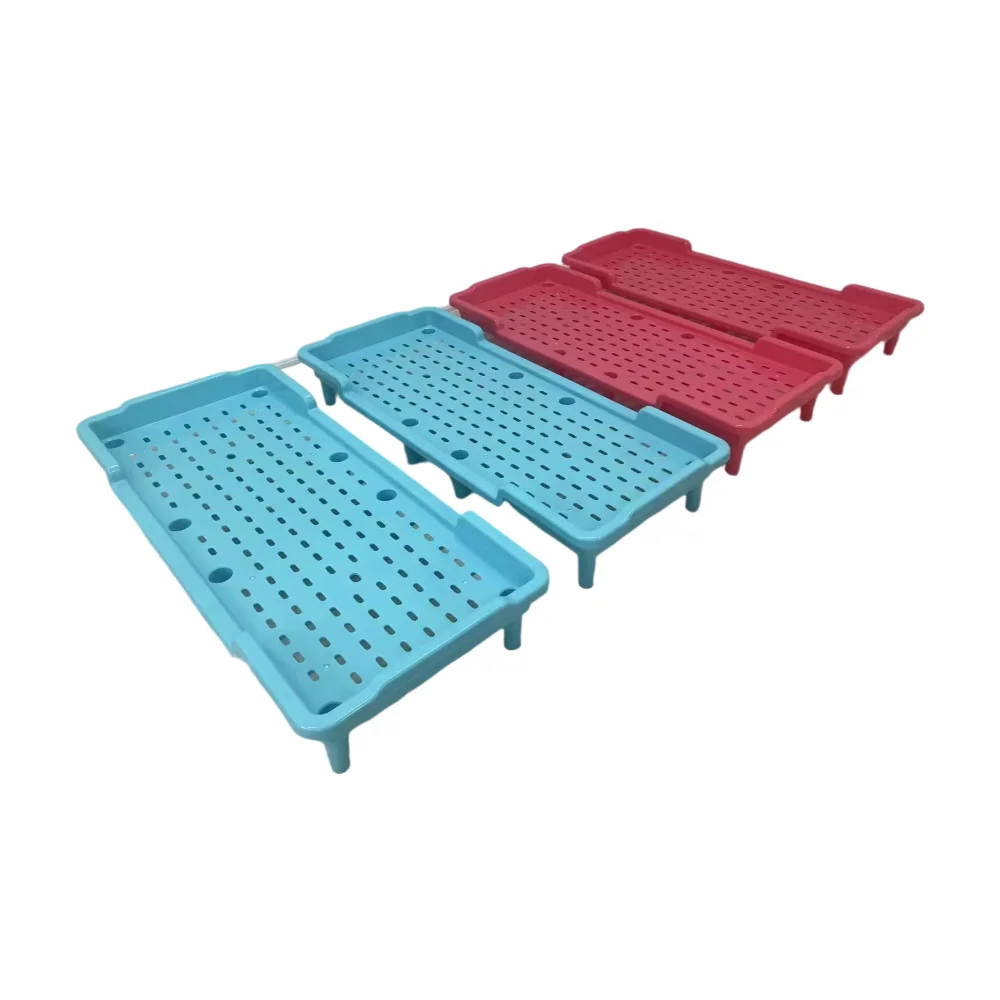 Government Tender Bid Furniture Kindergarten Daycare Stackable Children Kid Plastic Bed Set Without Install
